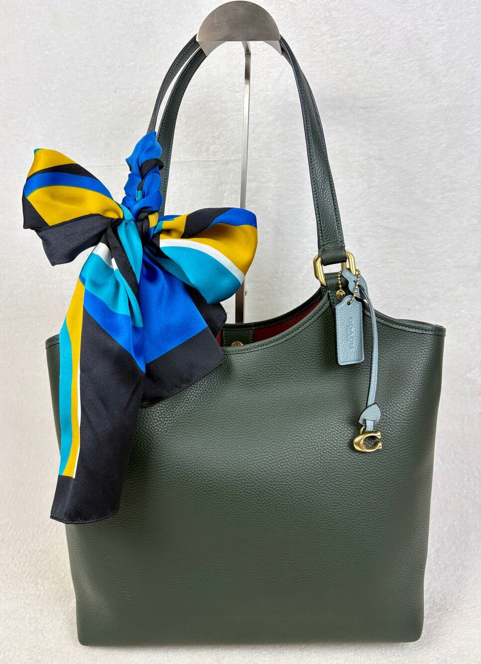 Coach Day Tote in Amazon Green with Pouch